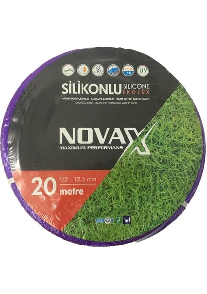 Novax Ekolüks Silikon Pvc Bahçe Hortumu 1/2 20MT