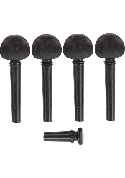 1 Set Abanoz Keman Akort Burguları ve 4/4 Tam Boy Kemanlar Için Uç Pim Seti Gelişmiş Için Yedek Müzik Aleti Aksesuarları