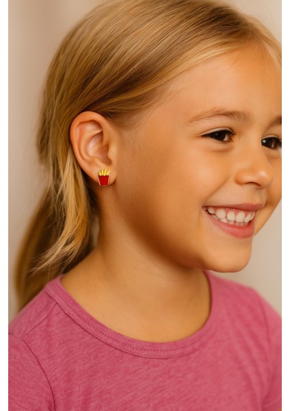 French Fries Çocuk Çelik Cici Küpe