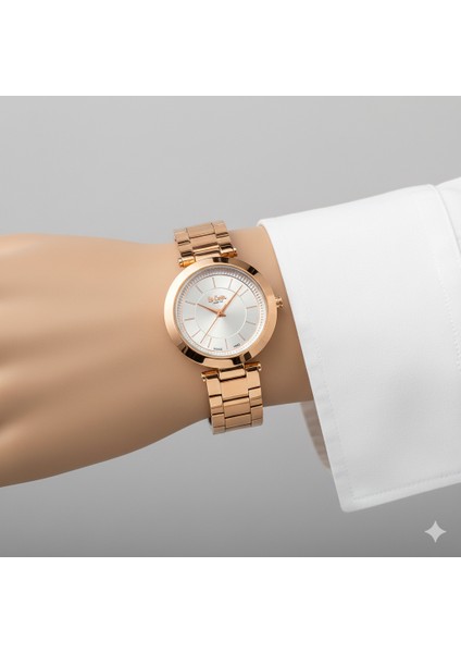 Kadın Kol Saati Altın Renk, Beyaz Kadran - Şık Metal Kordon, 2 Yıl Garantili modelleri