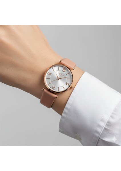 Kadın Kol Saati Altın Renk, Gümüş Kadran - Şık Metal Kordon, 2 Yıl Garantili modelleri