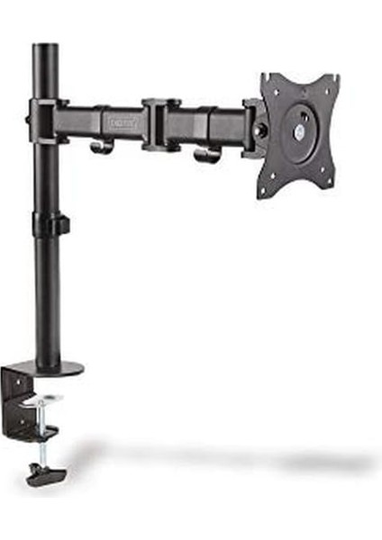 Monitör Tutucu - Masa Kelepçesi - 1 Monitör - 27 Inçe Kadar - 1x 8 Kg'a Kadar - Vesa 75X75, 100X100 - Siyah