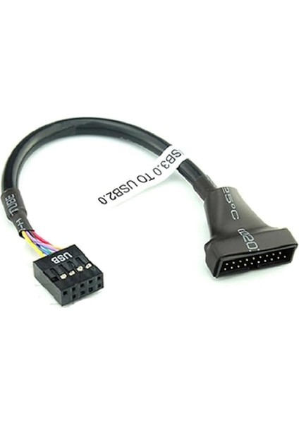 9 Pin USB 2.0 Dişi 19 Pin USB 3.0 Erkek Çevirici Dönüştürücü Adaptör Kablosu 4584