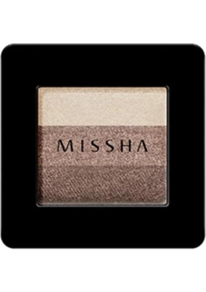 Yumuşak Dokulu, Dökülme Yapmayan 3 Renkli Göz Farı Triple Shadow No.3 (Mocha Beige)