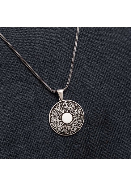 Gümüş İnşirah Suresi Erkek Kolye modelleri