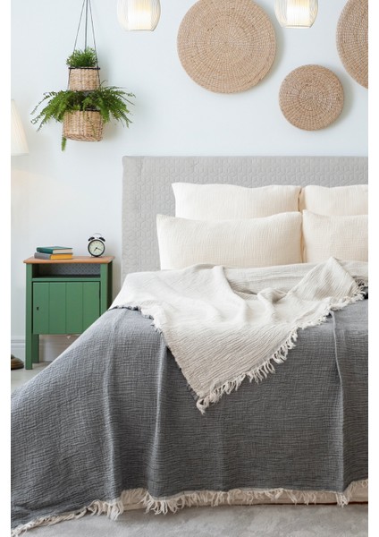 - Tek Kişilik Müslin Yatak Örtüsü - Müslin Pike - 180X230CM Müslin Yatak Örtüsü