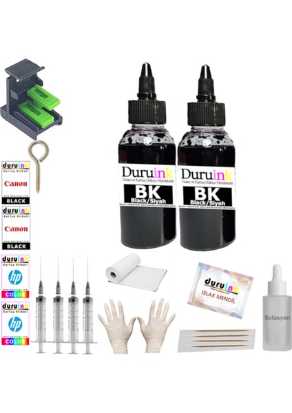 Duruınk Hp 4220 (305) Kartuş Dolum Seti 2X100ML Siyah Mürekkep