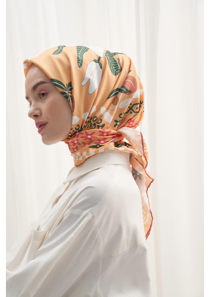 Twill Eşarp Manolya Sarı