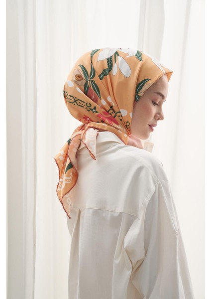 Twill Eşarp Manolya Sarı modelleri