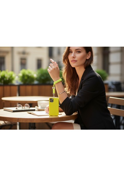 NEON SARI PARACORD BİLEKLİK TELEFON ASKISI TÜM KILIFLARA UYUMLU