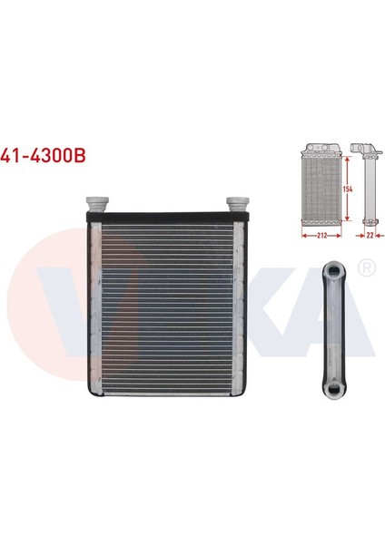 VEKA-41-4300B - Kalorıfer Radyatoru Brazıng Toyota Corolla (_E12_) 1.4 Vvt-I 2002-2007