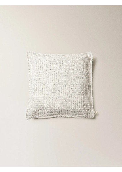 Mondri Beyaz Kırlent Kılıfı