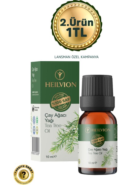 Çay Ağacı Uçucu Yağı %100 Saf ve Doğal 10ML Rahatlatıcı, Antiseptik ve Temizleyici Özellikli Uçucu Yağ
