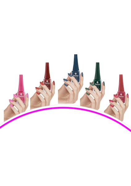 5 Adet Keratinli Besleyici Oje 14 ml Set1