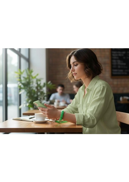 YEŞİL PARACORD BİLEKLİK TELEFON ASKISI TÜM KILIFLARA UYUMLU