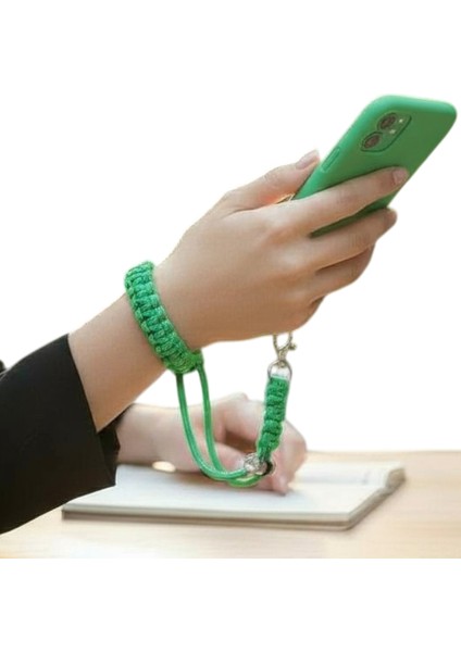 YEŞİL PARACORD BİLEKLİK TELEFON ASKISI TÜM KILIFLARA UYUMLU
