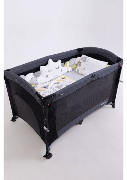 Örgülü Park Beşik Uyku Seti Ahşap Örgülü Beşik Seti Tüm Beşiklere Uygun 70X110 70X120 70X130 60X120