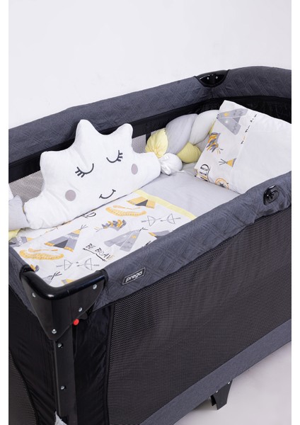 Örgülü Park Beşik Uyku Seti Ahşap Örgülü Beşik Seti Tüm Beşiklere Uygun 70X110 70X120 70X130 60X120 modelleri