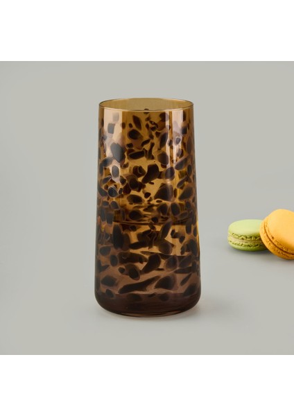 Leopar 4'lü Meşrubat Bardağı Seti - Kahverengi - 520 ml fiyatları