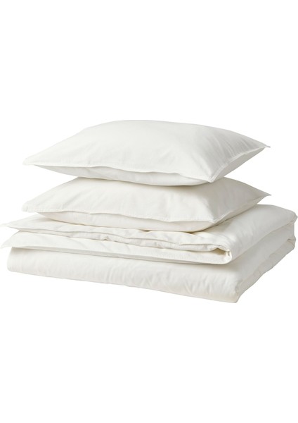 Çift kişilik nevresim seti, beyaz, 240x220/50x60 cm