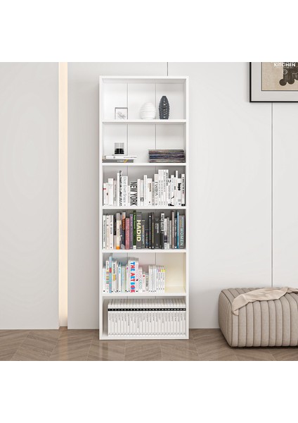 Adel 5 Raflı Kitaplık - Beyaz