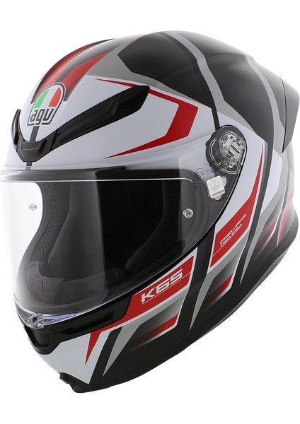 K6 S Motosiklet Kaskı Kapalı Kask Karve Matt Black White Red Xl