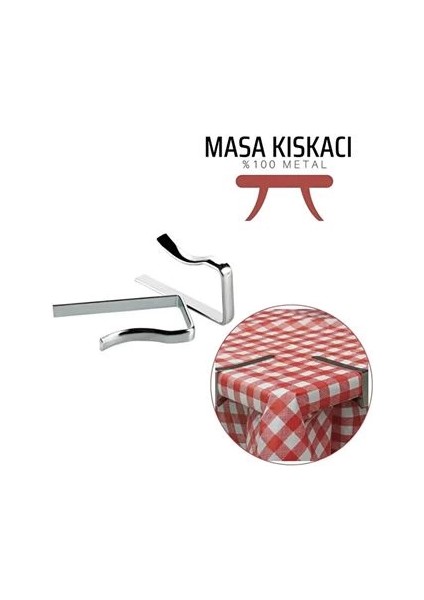 Bfs Masa Örtüsü Klipsi - Metal Masa Kelepçesi Masa Örtüsü Sabitleyici 4 Adet