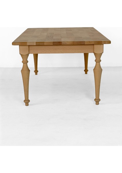 Klasiko Masif Kayın Ahşap Tasarım Sehpa