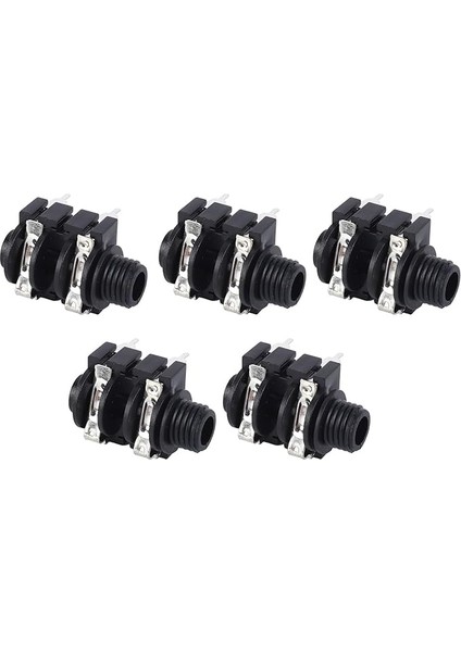 1/4 Stereo Jack Stereo Jack Fiş Güvenli 5 Adet Elektro Gitar Için (Pozitif Soket)