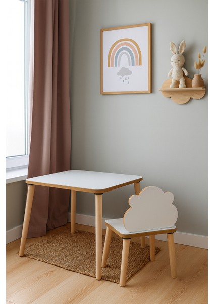 Çocuk Aktivite Masası, Etkinlik Masası, Çocuk Düz Çalışma Masası- Sandalye Takımı Yaz- Sil Yüzey indirimleri