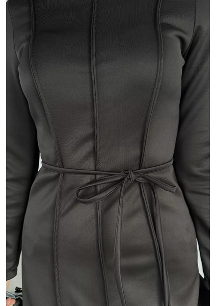 Bel Bağcıklı Tesettür Dalgıç Elbise P-00018950 indirimleri