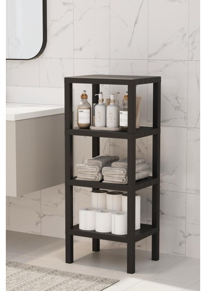 Ombeg 4 Katlı Modüler Raf – Banyo, Mutfak, Balkon, Salon ve Bahçe Düzenleyici