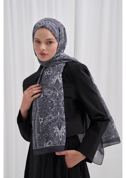 Nilla Pamuklu Şal Diamond Gri