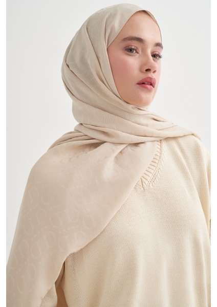 Luxe Desen Liora Pamuk Şal Bej fiyatları