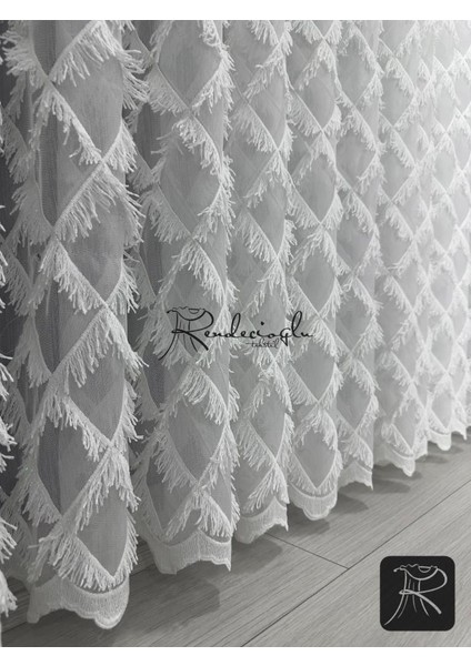 Tül Perde Brillant Marka Püsküllü Etek Geniş Işleme Bakpüs Desen fırsatları