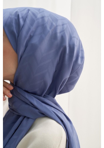 Baklava Desen Pamuk Ipek Şal Kot Mavi modelleri