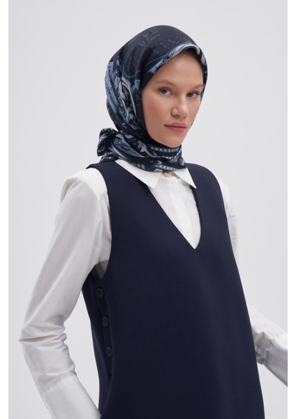 Emera Indigo Mulbary Ipek Eşarp fiyatları