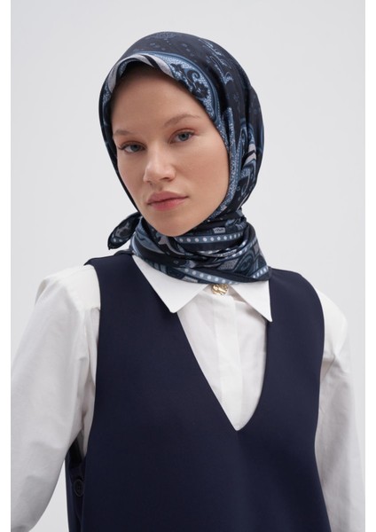 Emera Indigo Mulbary Ipek Eşarp modelleri