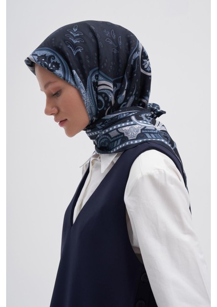 Emera Indigo Mulbary Ipek Eşarp fırsatları