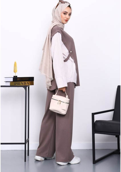 Vizon Garnili Tunik Pantolonlu Modal Takım fırsatları