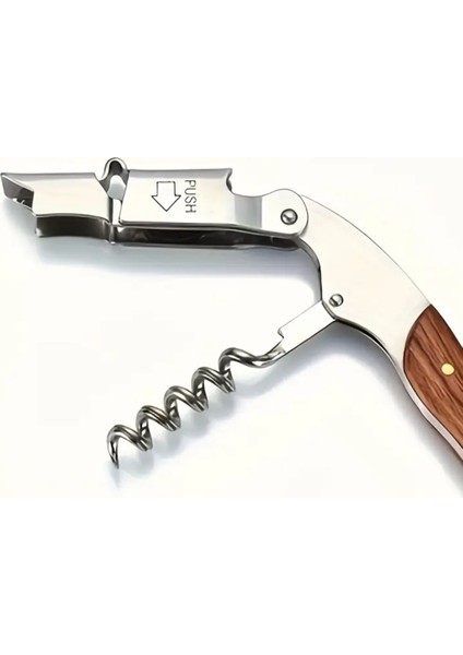 Tirbuşon Ahşap Saplı Paslanmaz Çelik indirimleri