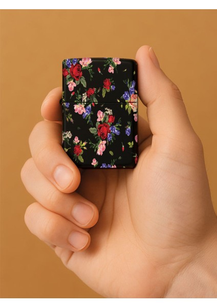 Özel Tasarım Şık ve Dayanıklı Uv Desenli Baskılı Benzinli Metal Çakmak Arka Bahçem