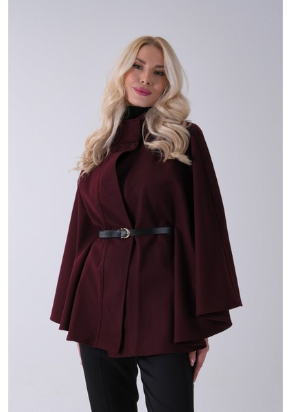 Mürdüm Hakim Yaka Tek Düğmeli Kemerli Panço 31050725.21 modelleri