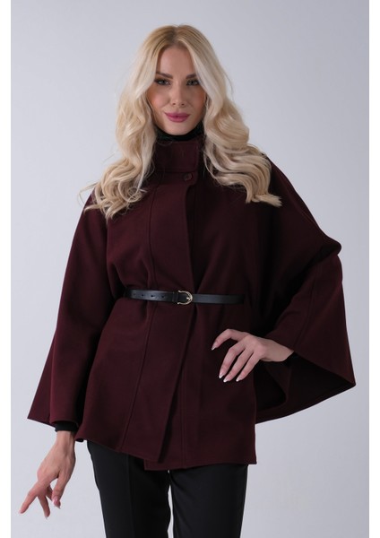 Mürdüm Hakim Yaka Tek Düğmeli Kemerli Panço 31050725.21 indirimleri