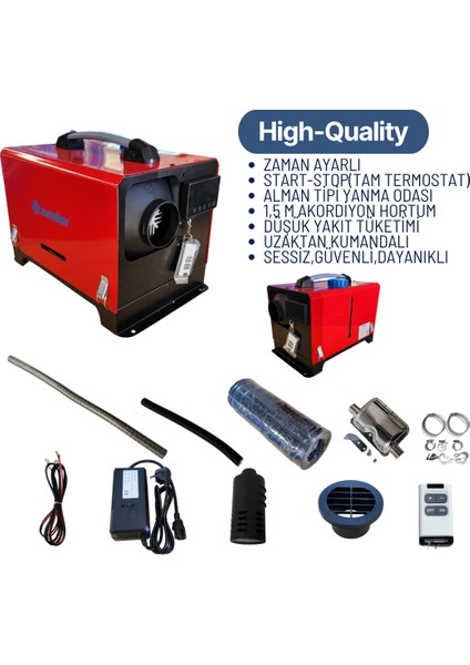 Çanta Tipi Dizel Isıtıcı 5kw 12V-24V-220V (Webasto Muadili) fiyatları