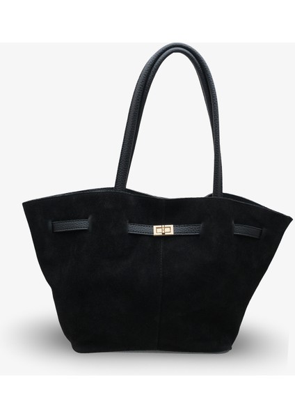 Mira Kadın Günlük Çanta - Siyah Süet