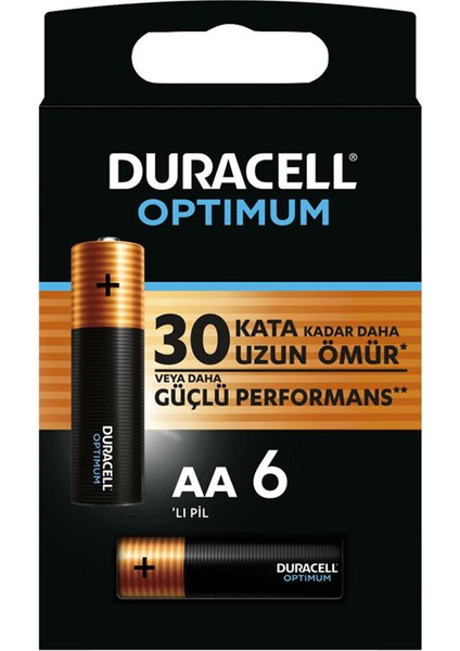 2 Adet Duracell Optimum Kalın Kalem 6'lı Aa fiyatları