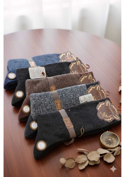 Lambswool (Yün) Erkek Çorap Dikişsiz 5'li Asorti Paket modelleri