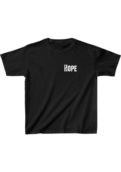 Unisex Çocuk Baskılı T-Shirt - Siyah