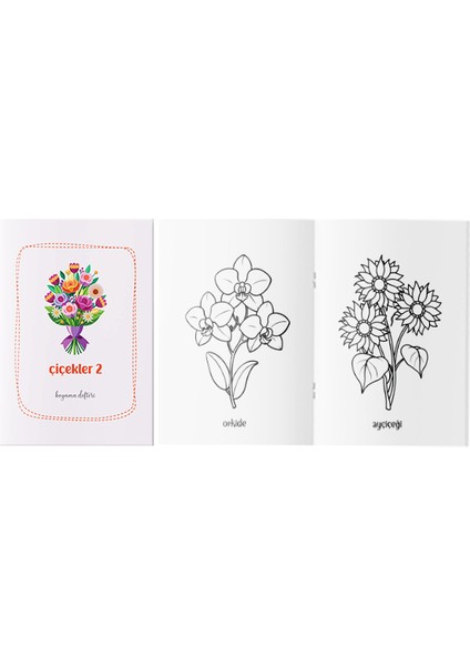 Çiçekler Boyama Kitabı 2